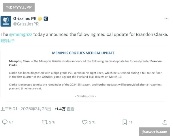 灰熊客战活塞前瞻伤病困扰影响轮换新援融入成关键看点 灰熊客战活塞前瞻伤病困扰影响轮换新援融入成关键看点
